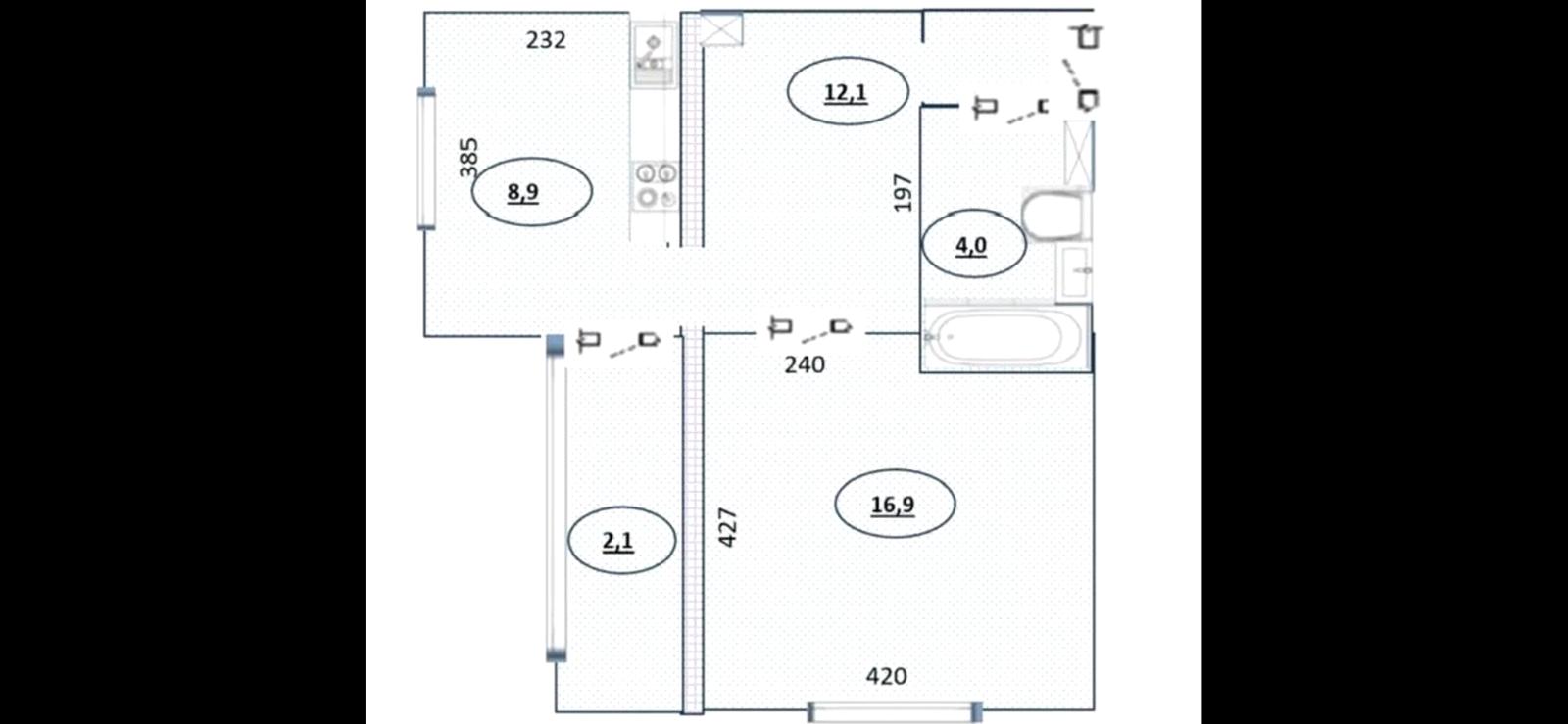 1-комнатная квартира по адресу ул. Богатырская (площадь 44 м²) - Atlanta.ua - фото 15