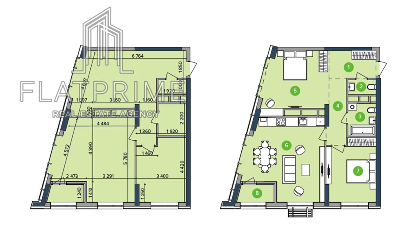 2-кімнатна квартира за адресою проспект Глушкова (площа 78 м²) - Atlanta.ua - фото 6