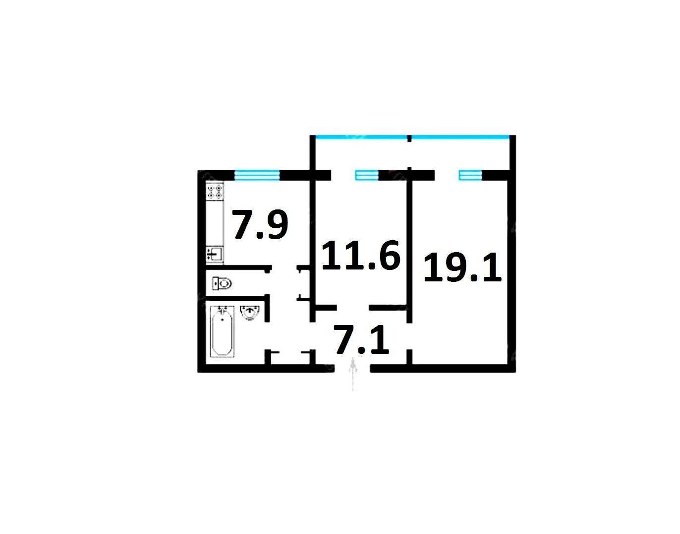 2-комнатная квартира по адресу (площадь 51 м²) - Atlanta.ua - фото 28