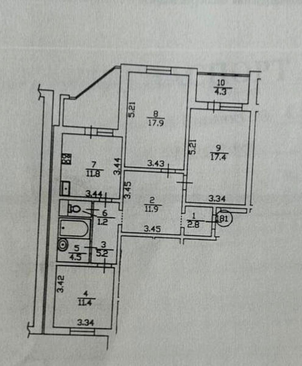 Багатокімнатна квартира за адресою (площа 92 м²) - Atlanta.ua - фото 11
