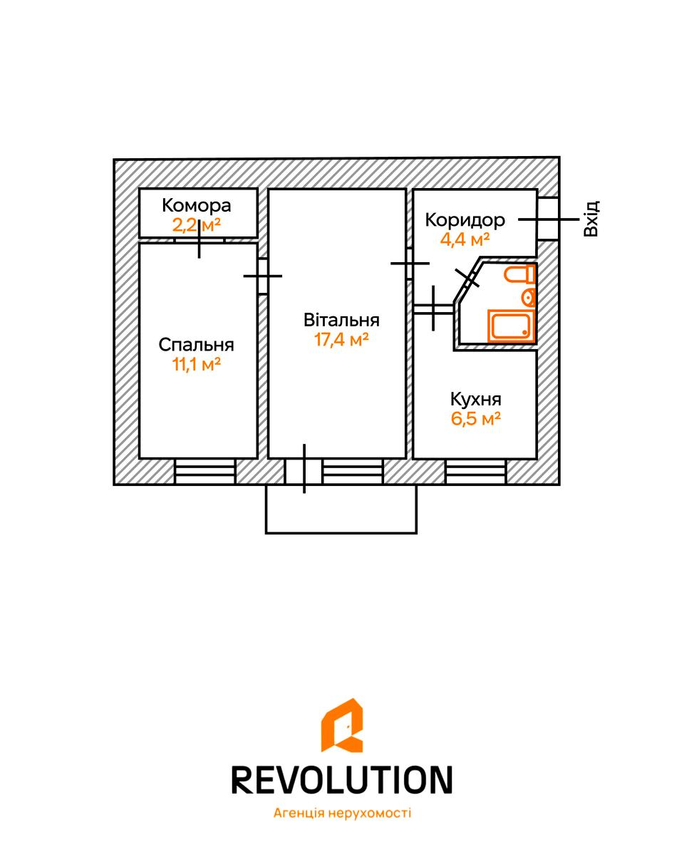 2-кімнатна квартира за адресою (площа 45,1 м²) - Atlanta.ua - фото 9