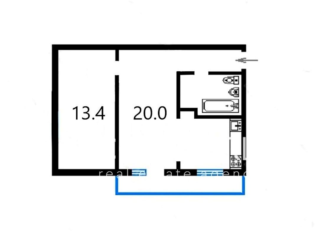 2-кімнатна квартира за адресою (площа 46 м²) - Atlanta.ua - фото 10
