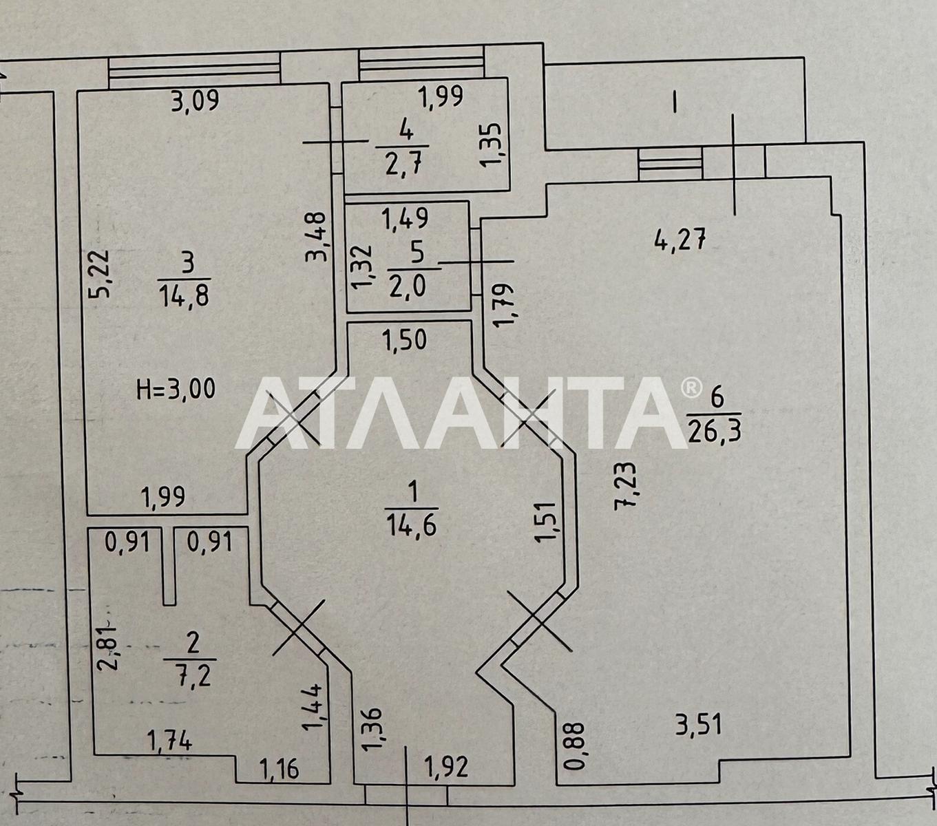 1-комнатная квартира по адресу Французский бул. (площадь 69,2 м²) - Atlanta.ua - фото 16