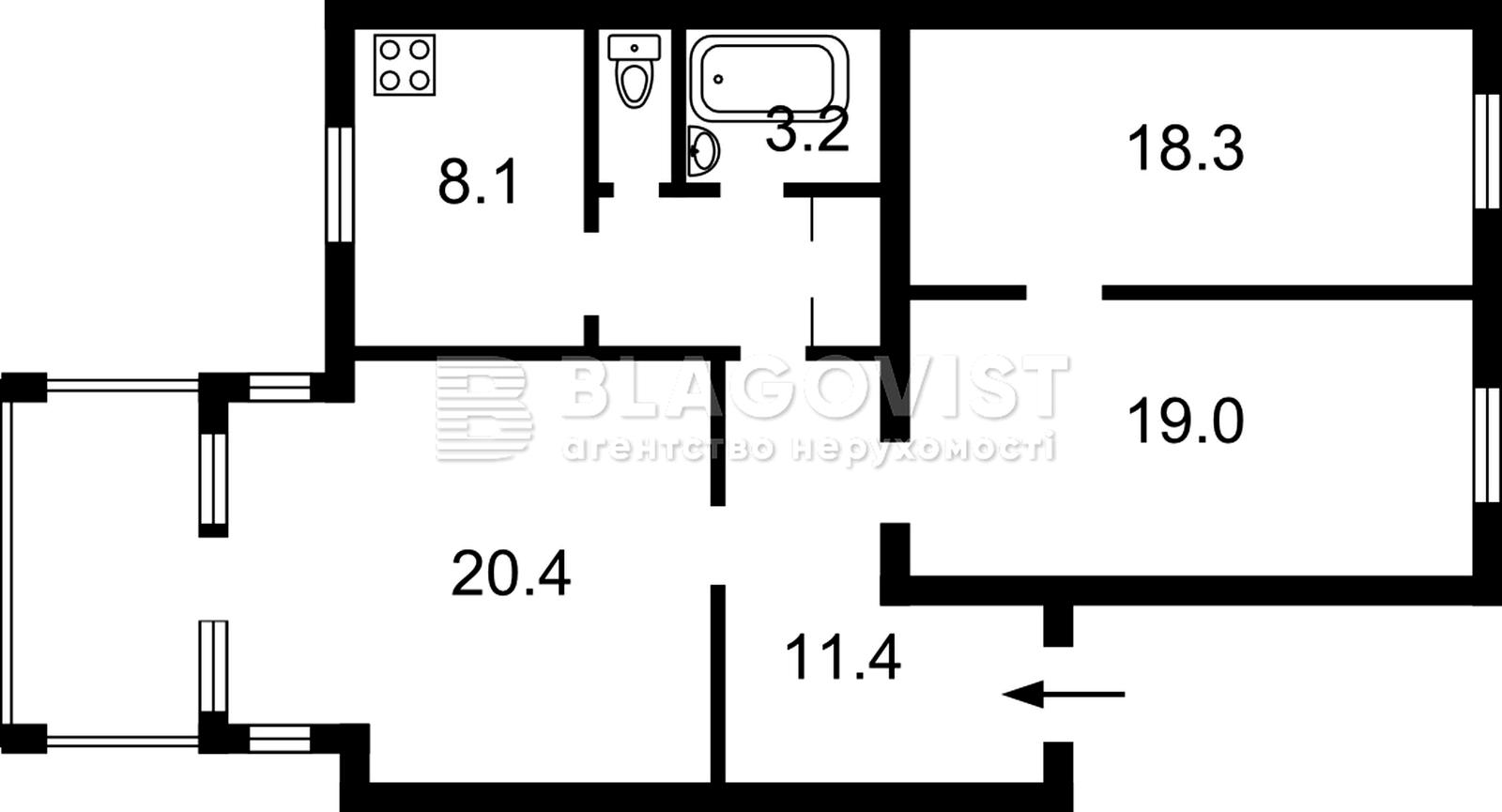 3-кімнатна квартира за адресою вул. Банкова (площа 90 м²) - Atlanta.ua - фото 2