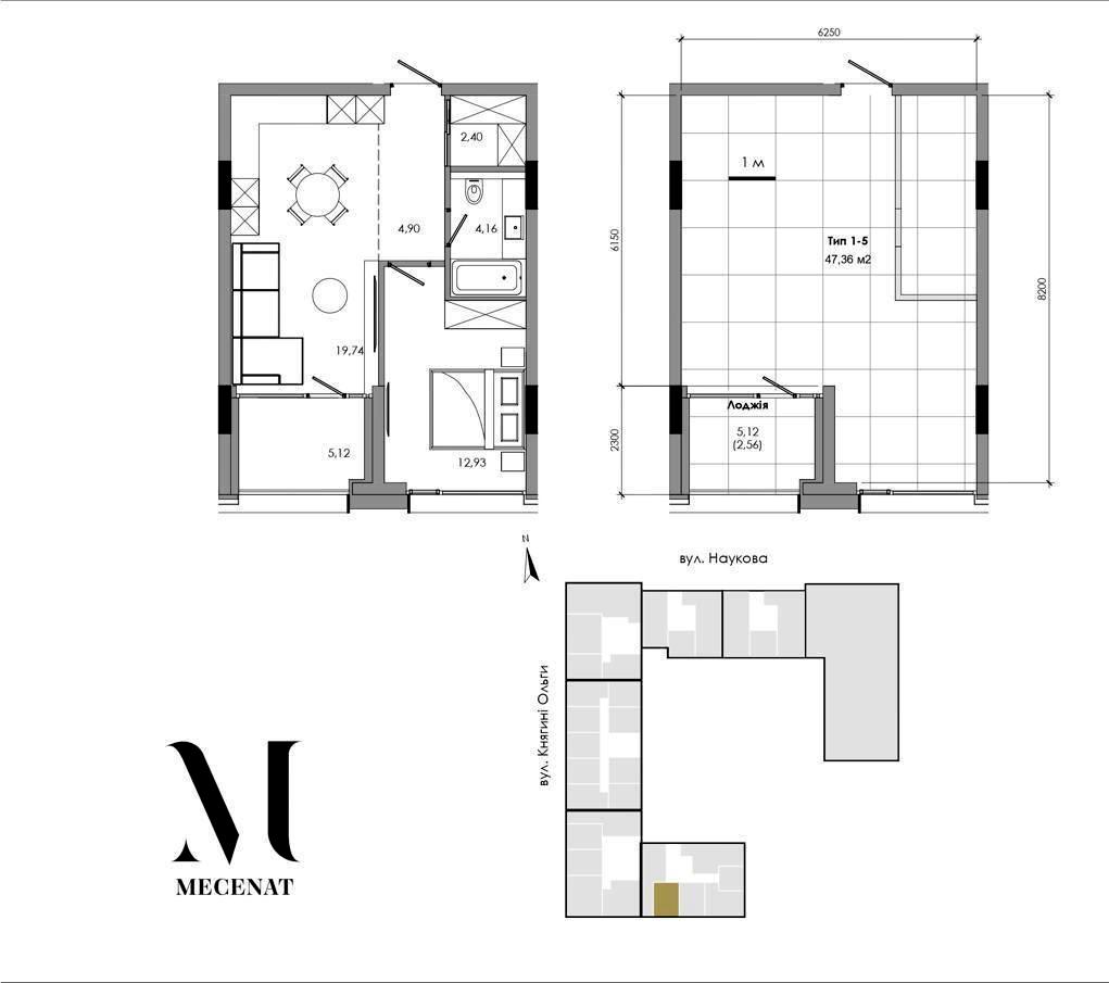 1-room apartment apartment by the address st. Trolleybusnaya ul (area 47 m²) - Atlanta.ua - photo 2