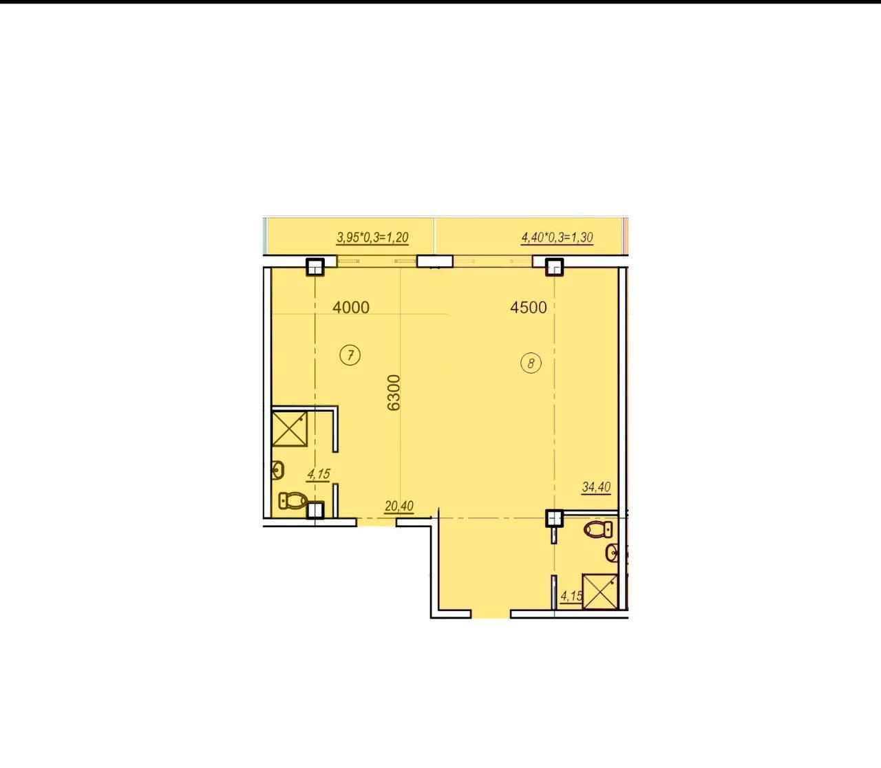 1-комнатная квартира по адресу Шевченко пр. (площадь 64 м²) - Atlanta.ua - фото 11