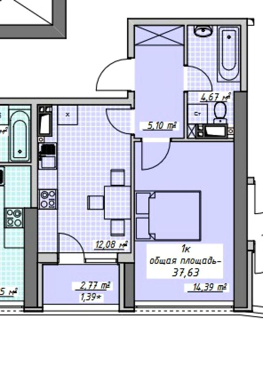 1-кімнатна квартира за адресою вул. Здоров`я (площа 38 м²) - Atlanta.ua - imageAlt 2