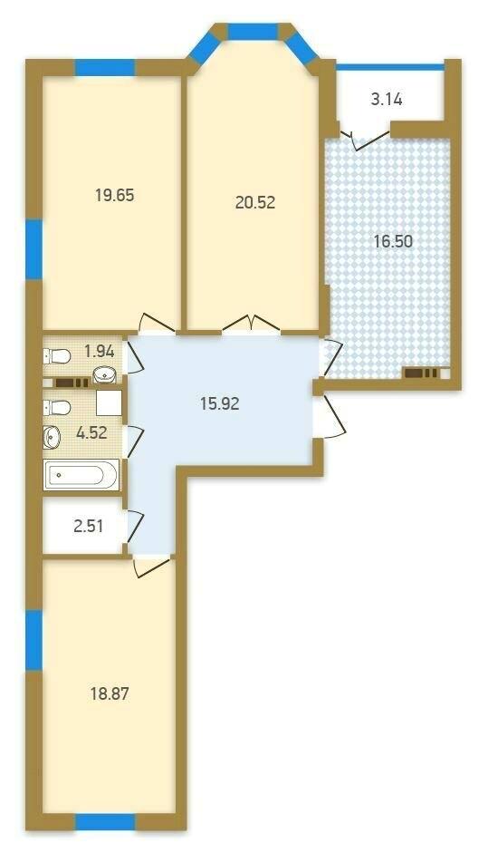 3-rooms apartment apartment by the address (area 103 m²) - Atlanta.ua - photo 2