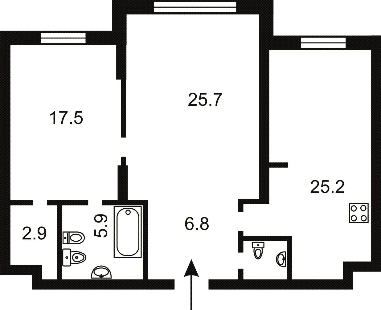 2-кімнатна квартира за адресою вул. Лук'яненка Левка (площа 85,7 м²) - Atlanta.ua - фото 9