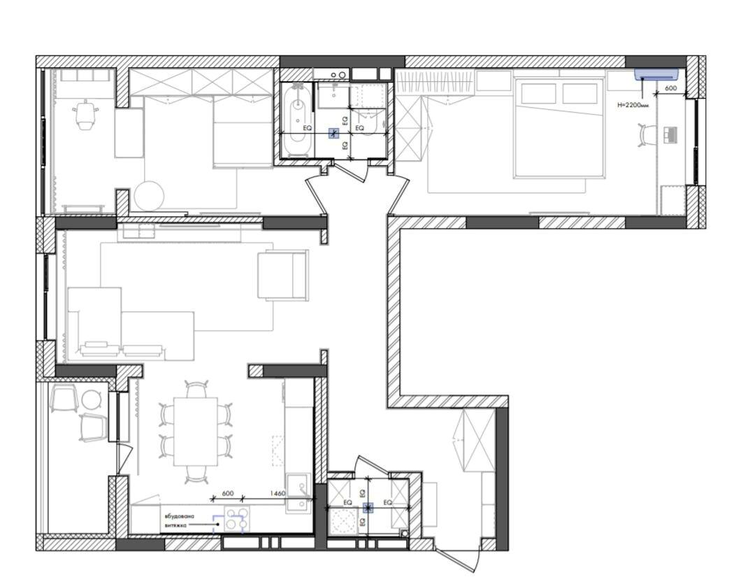 3-кімнатна квартира за адресою вул. Кадетський Гай (площа 80 м²) - Atlanta.ua - фото 26
