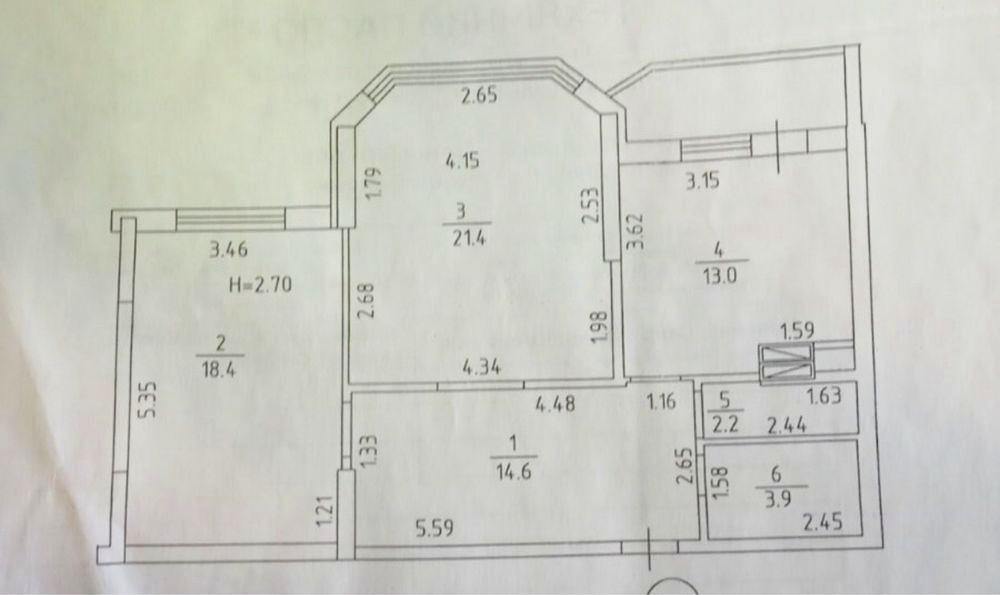 2-кімнатна квартира за адресою вул. Пономарьова (площа 76 м²) - Atlanta.ua - фото 17