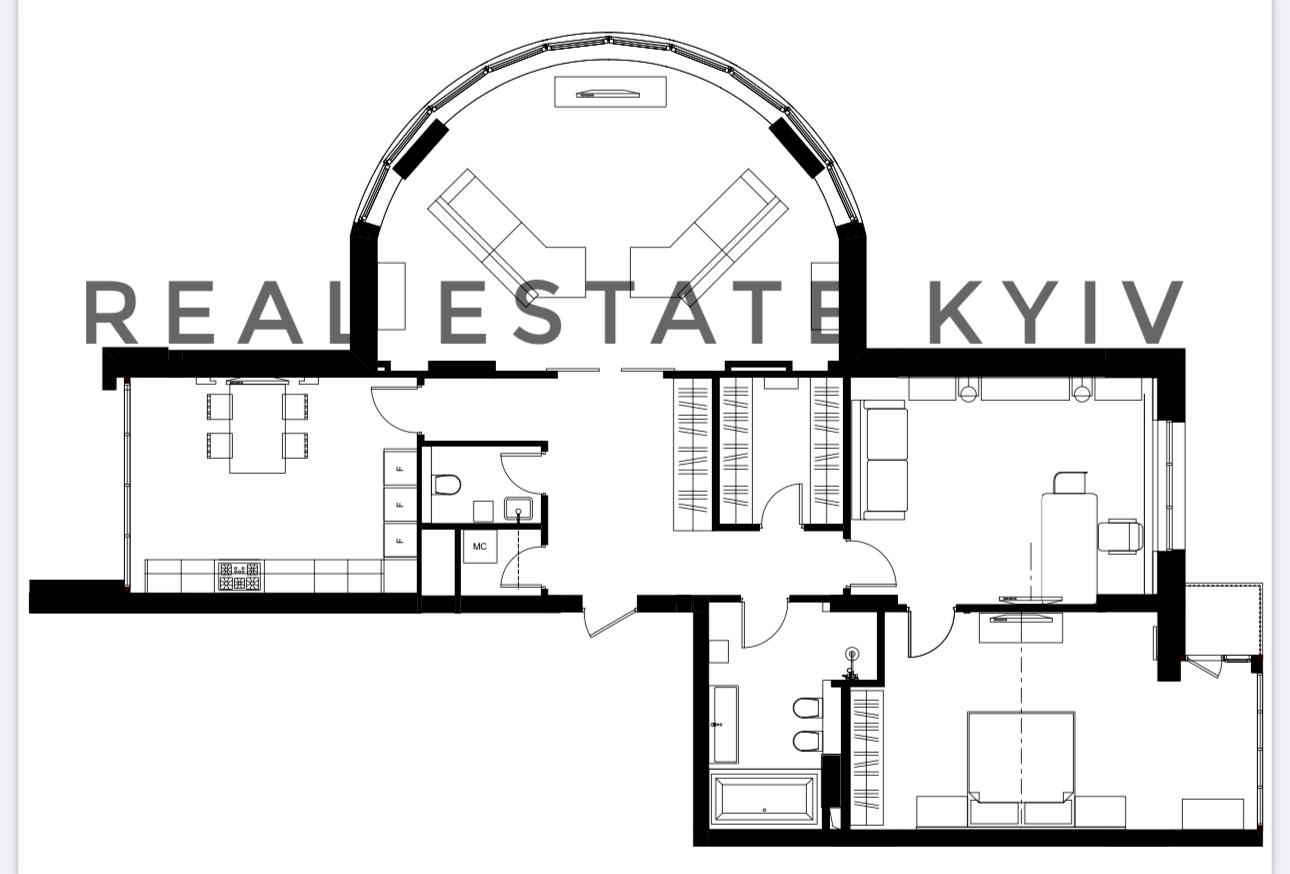 3-кімнатна квартира за адресою вул. Андрія Верхогляда (площа 150 м²) - Atlanta.ua - фото 34