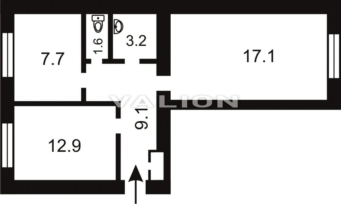 2-кімнатна квартира за адресою (площа 51,9 м²) - Atlanta.ua - фото 8