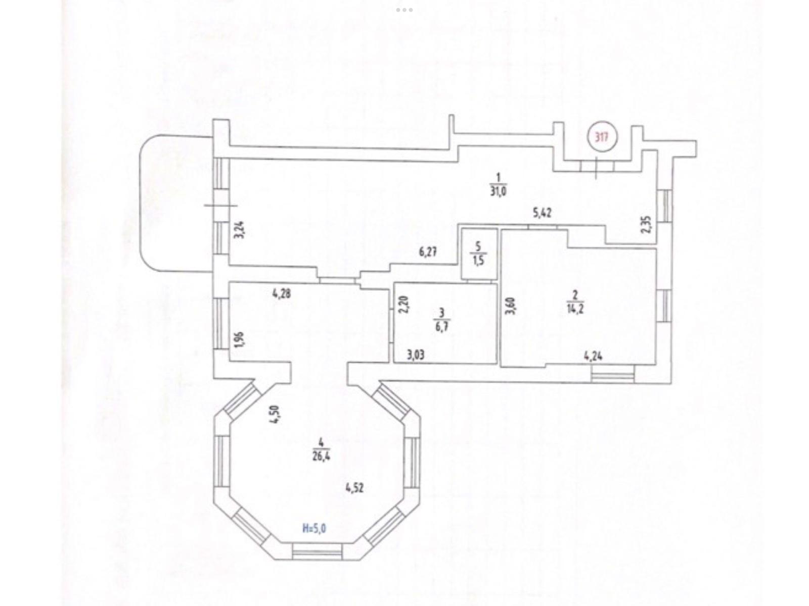 2-комнатная квартира по адресу Космонавтов просп. (площадь 82 м²) - Atlanta.ua - фото 11