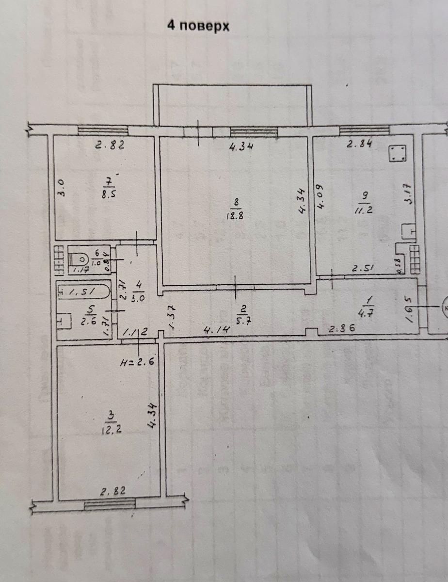 3-комнатная квартира по адресу ул. Бреуса (площадь 69,3 м²) - Atlanta.ua - фото 2