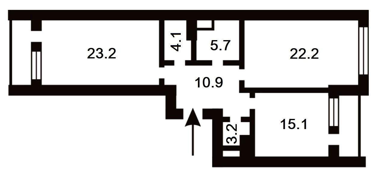 2-rooms apartment apartment by the address st. Ul Bakhmachskaya (area 90,6 m²) - Atlanta.ua - photo 2