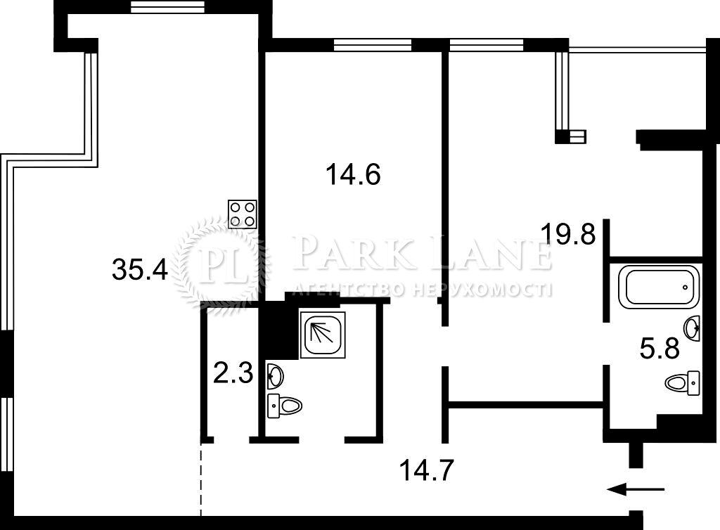 3-кімнатна квартира за адресою Берестейський проспект (площа 98 м²) - Atlanta.ua - фото 2