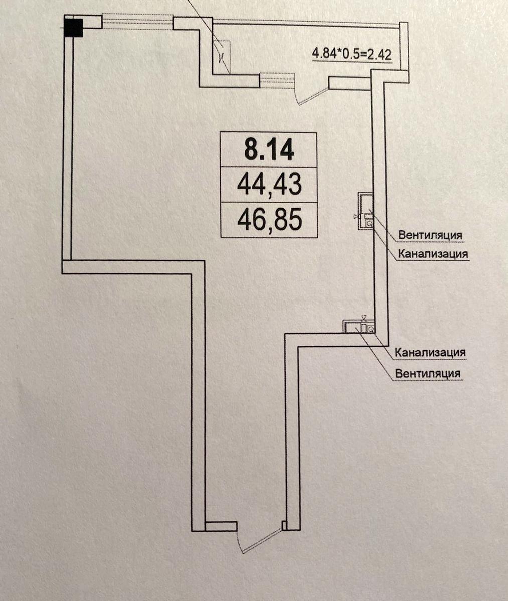 1-кімнатна квартира за адресою вул. Пирогівська (площа 46 м²) - Atlanta.ua - фото 3