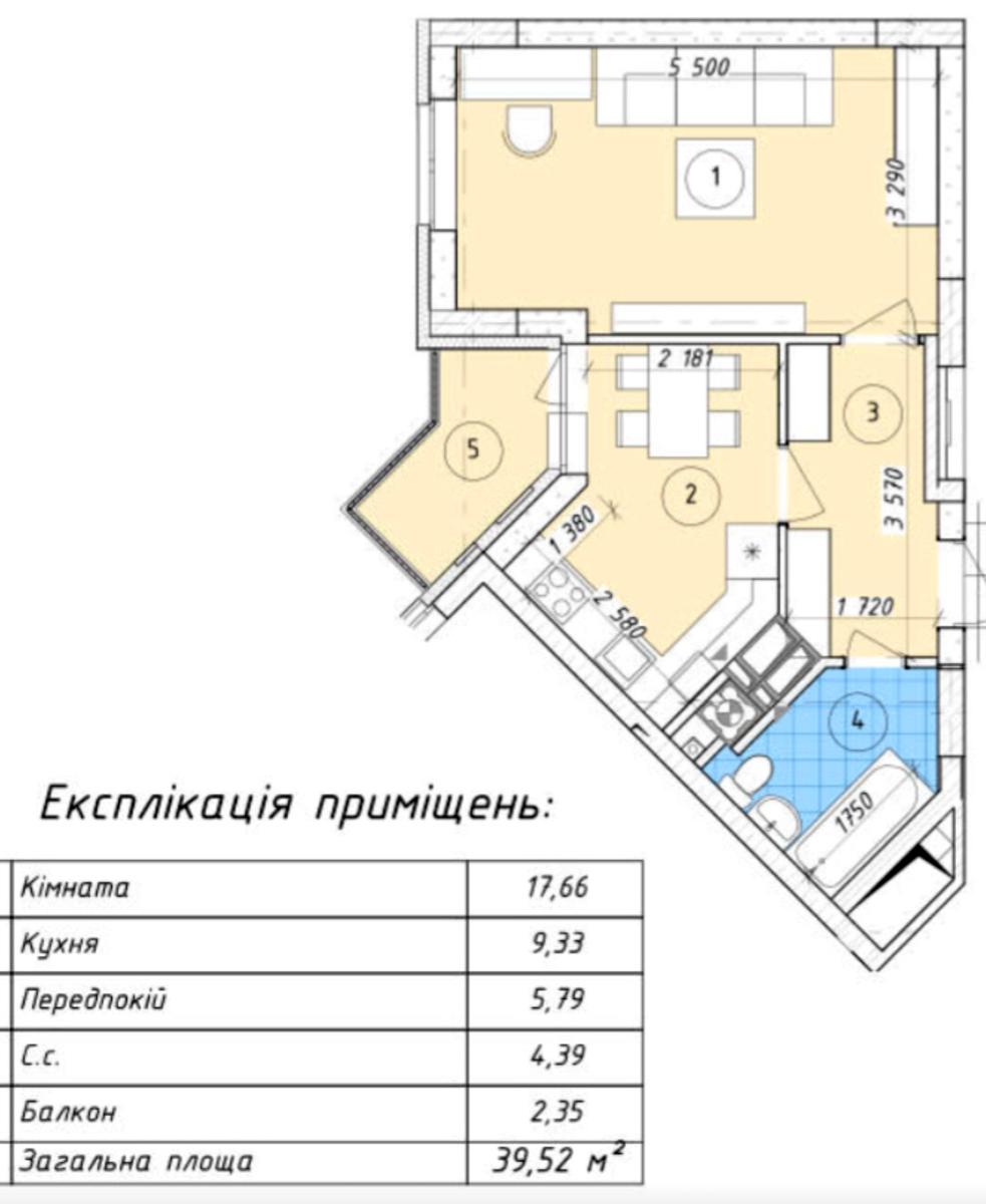 1-кімнатна квартира за адресою вул. Святошинська (площа 40 м²) - Atlanta.ua - фото 7