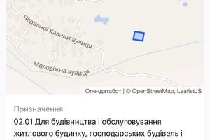 участок по адресу Червоної Калини