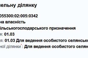 ділянка за адресою Дніпрова