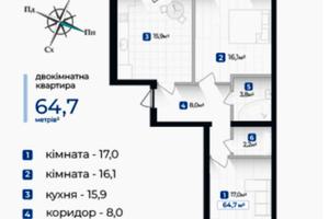 квартира за адресою Молодіжна вул., 53
