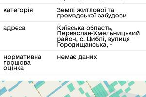 участок по адресу Городищанська