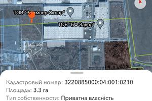 участок по адресу Бориспільська