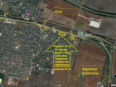 ділянка за адресою бориспільське шоссе