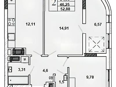 квартира по адресу Миколайчука ул., 38Б