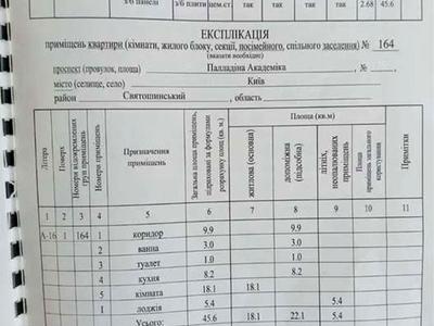 квартира за адресою Академіка Палладіна просп., 13