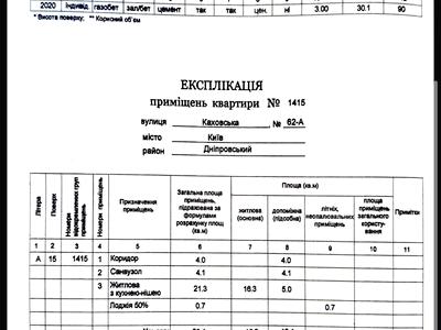 квартира за адресою Каховська вул., 62-А
