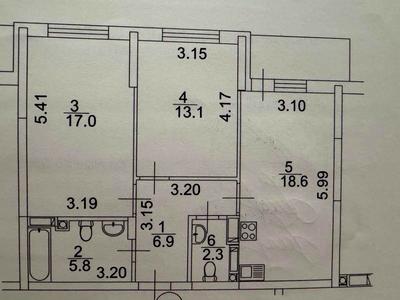 квартира за адресою Повітряних Сил просп. (Повітрофлотський), 56-Б