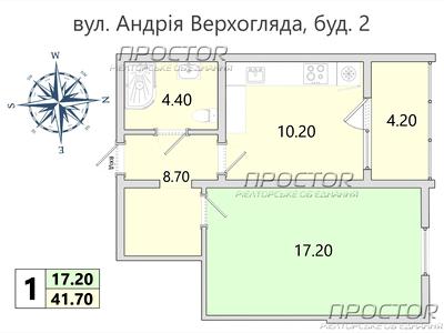 квартира за адресою Андрія Верхогляда вул. (Михайла Драгомирова), 2