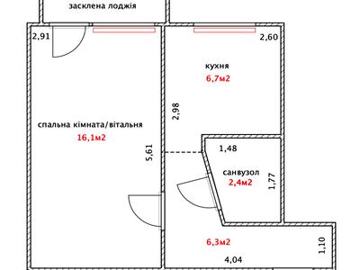 квартира за адресою Фортечний тупик (Тверський), 6/8