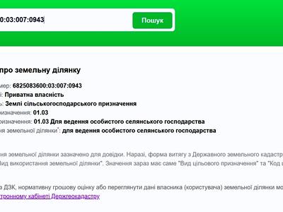 ділянка за адресою Центральна вул.