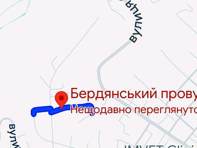ділянка за адресою Бердянський пров., 26