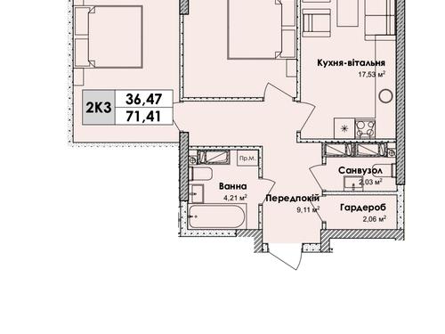 квартира по адресу Миколы Бажана просп., 17