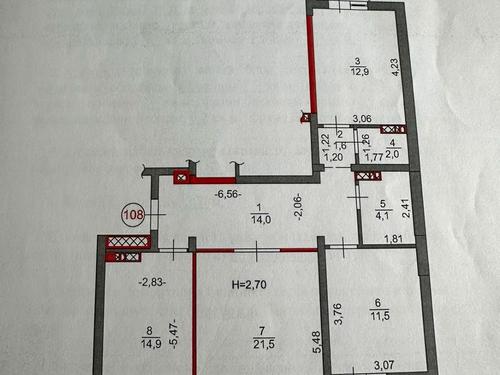 квартира по адресу Метрологическая ул., 7-А