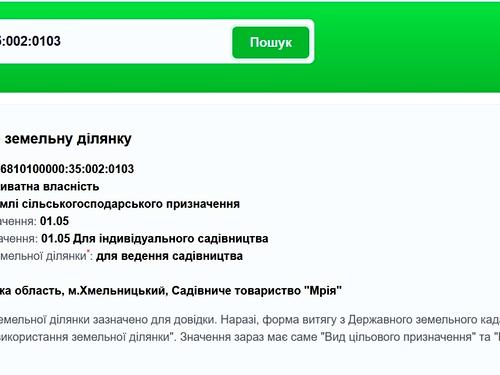 участок по адресу Хмельницкий, 1-й  Мрії проезд